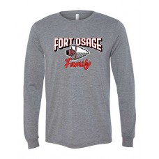 Fort Osage 2022 Boosters FAMILY Bella Canvas Long-Sleeve Tee (Grey Triblend)