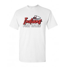 Fort Osage 2022 Boosters INDIANS Short-sleeved Tee (White)