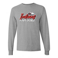 Fort Osage 2022 Boosters INDIANS Long-sleeved Tee (Sport Grey)
