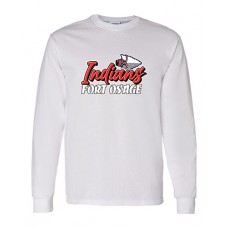 Fort Osage 2022 Boosters INDIANS Long-sleeved Tee (White)