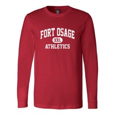Fort Osage 2022 Boosters ATHLETICS Bella Canvas Long-sleeved Tee (Red)