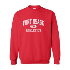 Fort Osage 2022 Boosters ATHLETICS Crewneck Sweatshirt (Red)