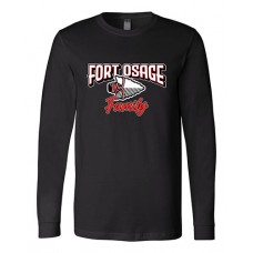 Fort Osage 2022 Boosters FAMILY Bella Canvas Long-sleeved Tee (Black)