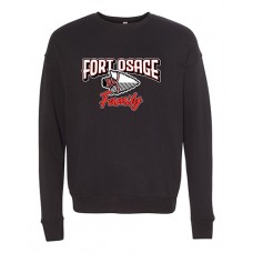 Fort Osage 2022 Boosters FAMILY Bella Crewneck Sweatshirt (Black)