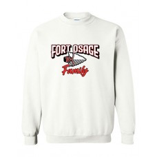 Fort Osage 2022 Boosters FAMILY Crewneck Sweatshirt (White)