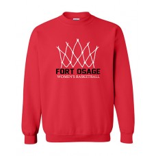 Fort Osage 2023 Women's Basketball Crewneck Sweatshirt (Red)